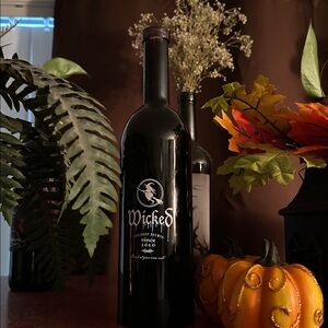Wicked Wine Bottle Hollow Candle Light Halloween Decor